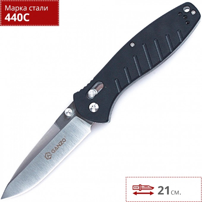 Нож GANZO G738-BK Нож GANZO G738-BK