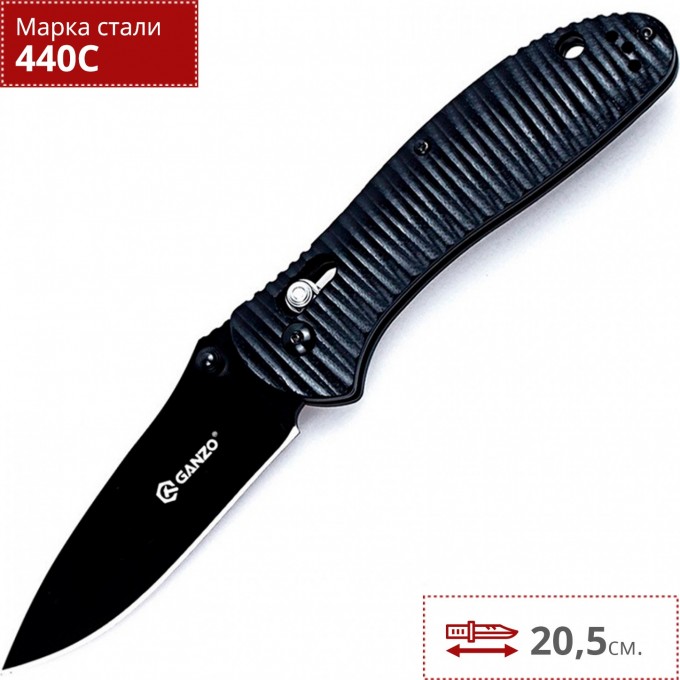 Нож GANZO G7393P-BK Нож GANZO G7393P-BK