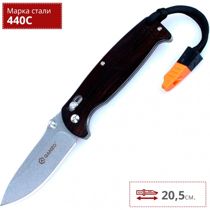 Нож GANZO G7412-WD2-WS Нож GANZO G7412-WD2-WS