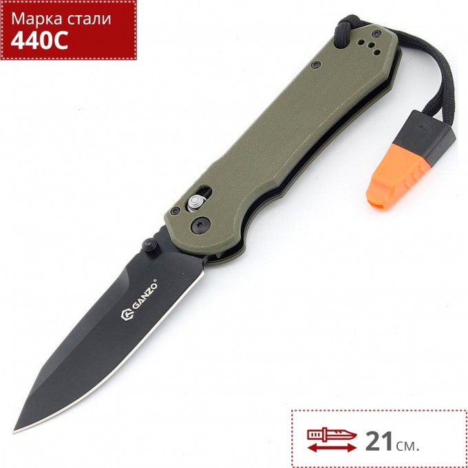 Нож GANZO G7453-GR-WS Нож GANZO G7453-GR-WS