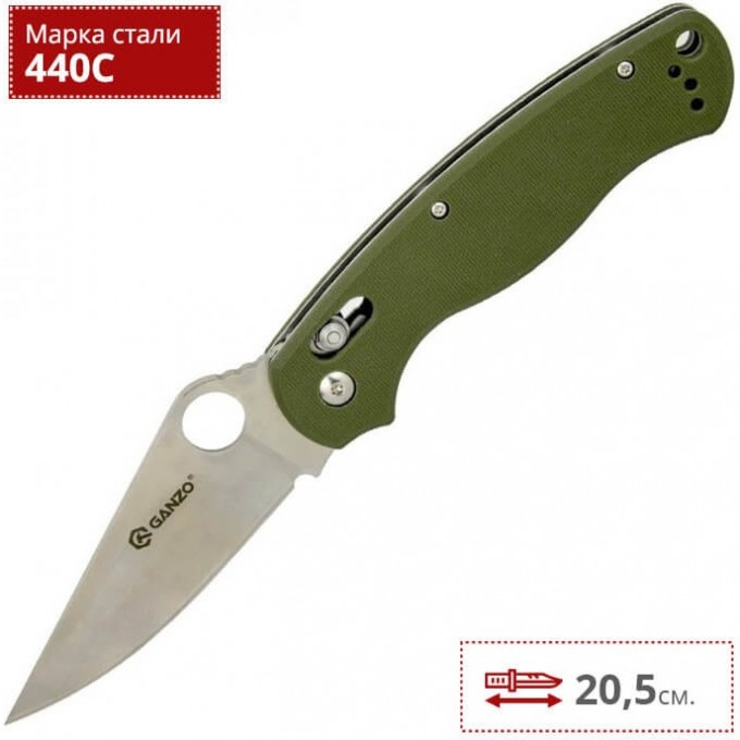 Нож Нож GANZO G729-GR Нож Нож GANZO G729-GR