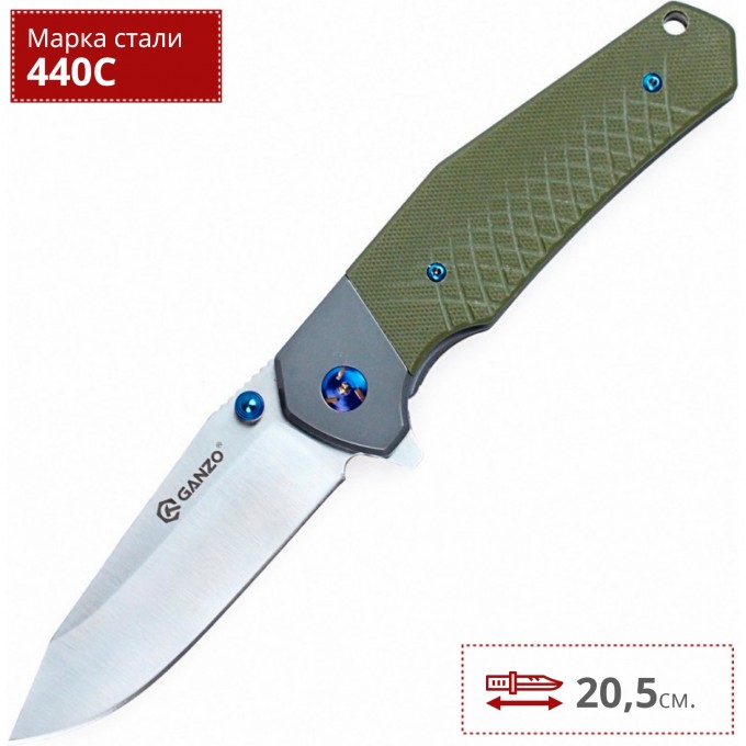 Нож GANZO G7491-GR Нож GANZO G7491-GR